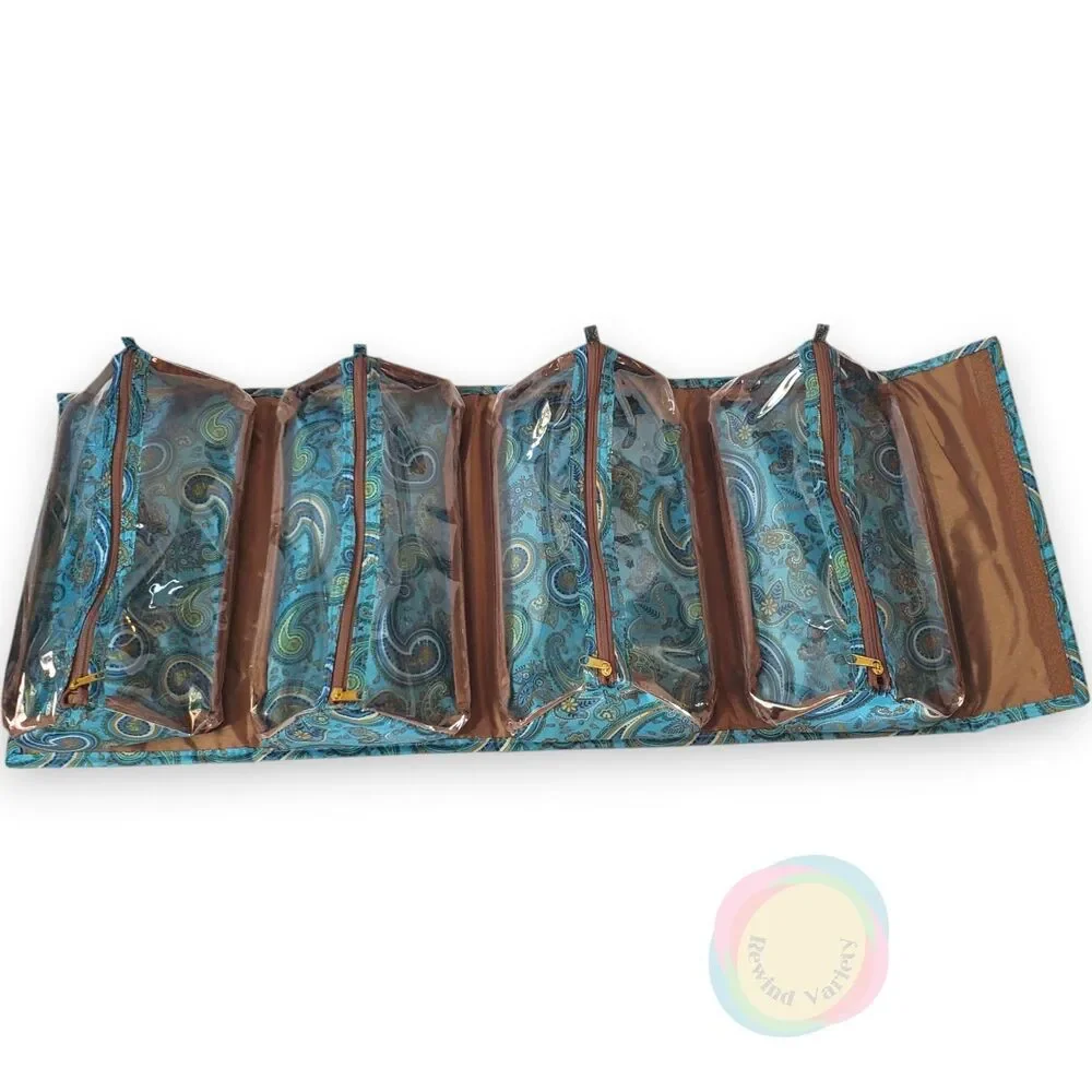 Joy Mangano 5 Pc Better Beauty Case Set Blue NWOT